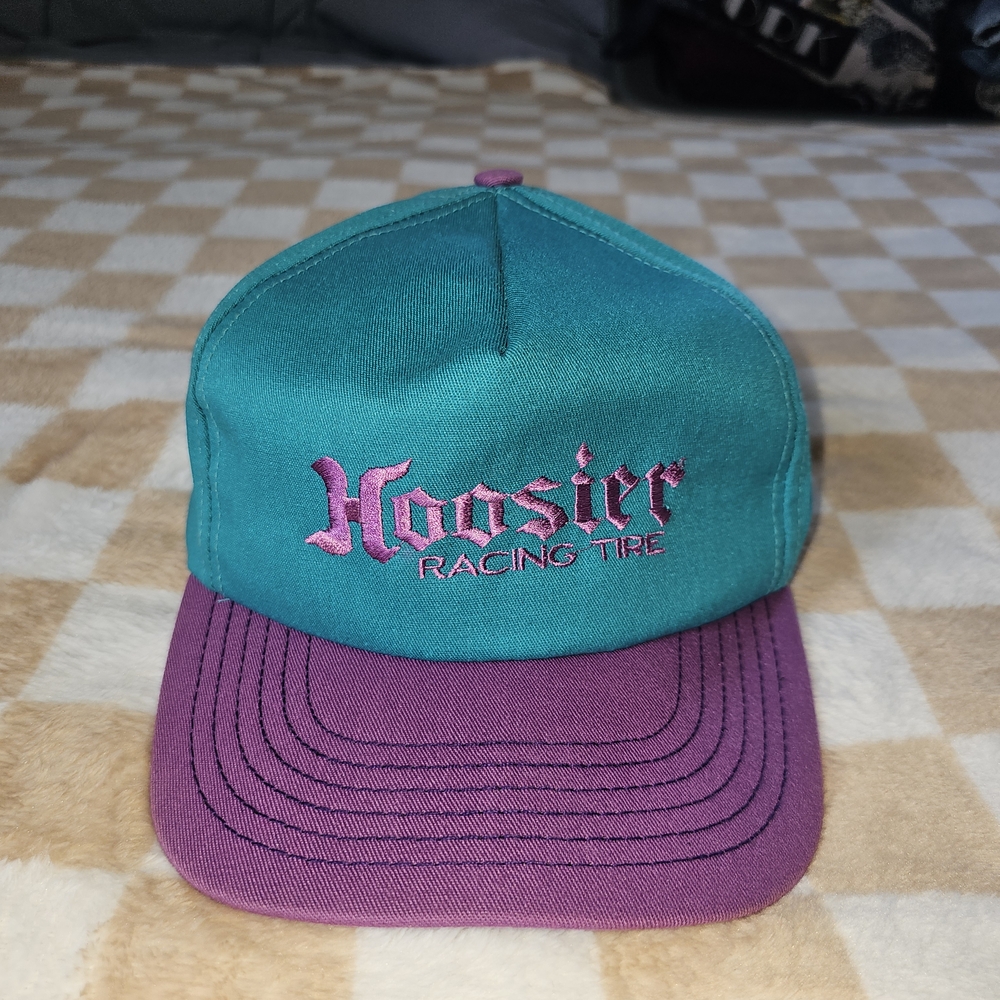 Hoosier Racing Tire Teal and Purple Adjustable Cap